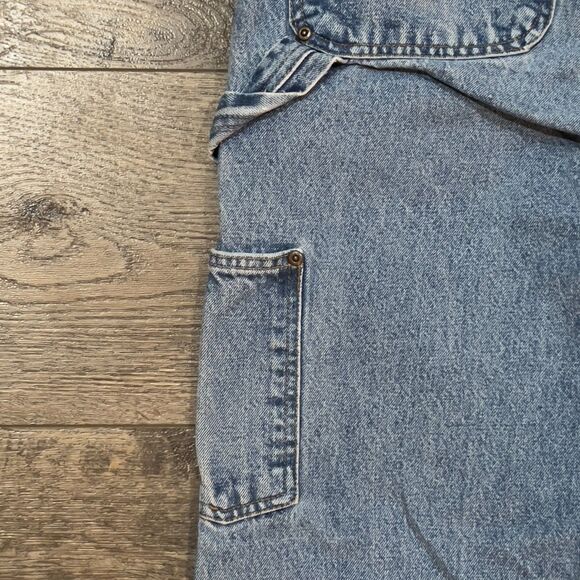 Vintage Y2K Qwest Double Knee Distressed Workwear Baggy Jeans - Men's Size 36x32 - Picture 6 of 10